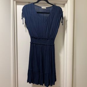 Navy LOVESTITCH Ruched Mini Dress Small